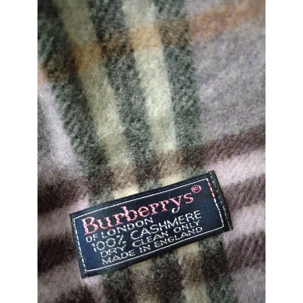 *FLAWED* VINTAGE Burberrys of London 100% Cashmere Scarf